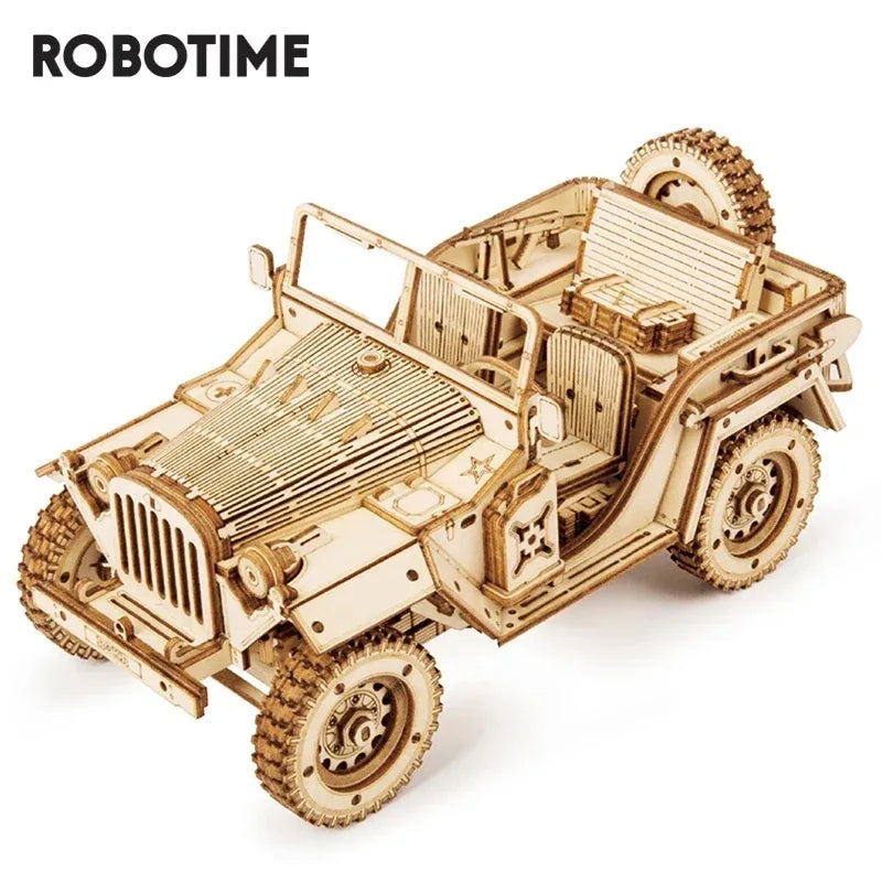 Collector’s 3D Wooden Puzzle Jeep – DIY Mechanical Model Kit - Nanna's Unique Findings