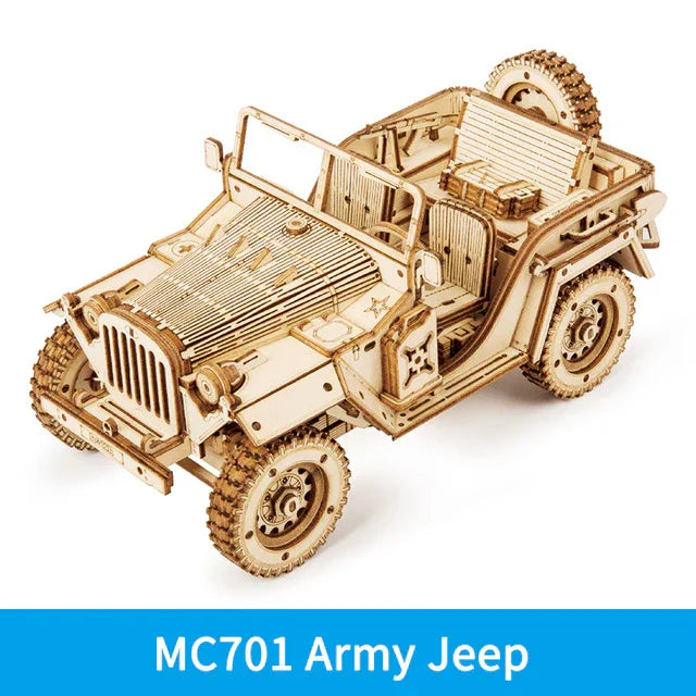 Collector’s 3D Wooden Puzzle Jeep – DIY Mechanical Model Kit - Nanna's Unique Findings