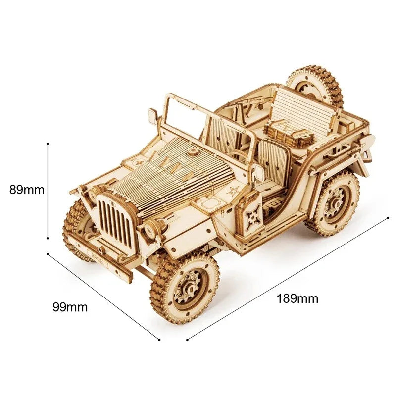 Collector’s 3D Wooden Puzzle Jeep – DIY Mechanical Model Kit - Nanna's Unique Findings