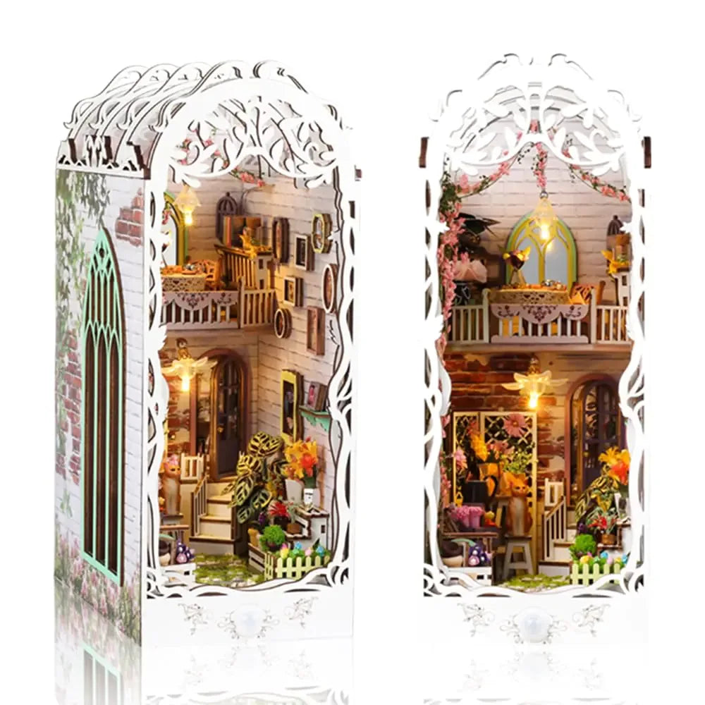 DIY Book Nook Kit with LED Lights – Miniature Bookshelf Insert - Nanna's Unique Findings