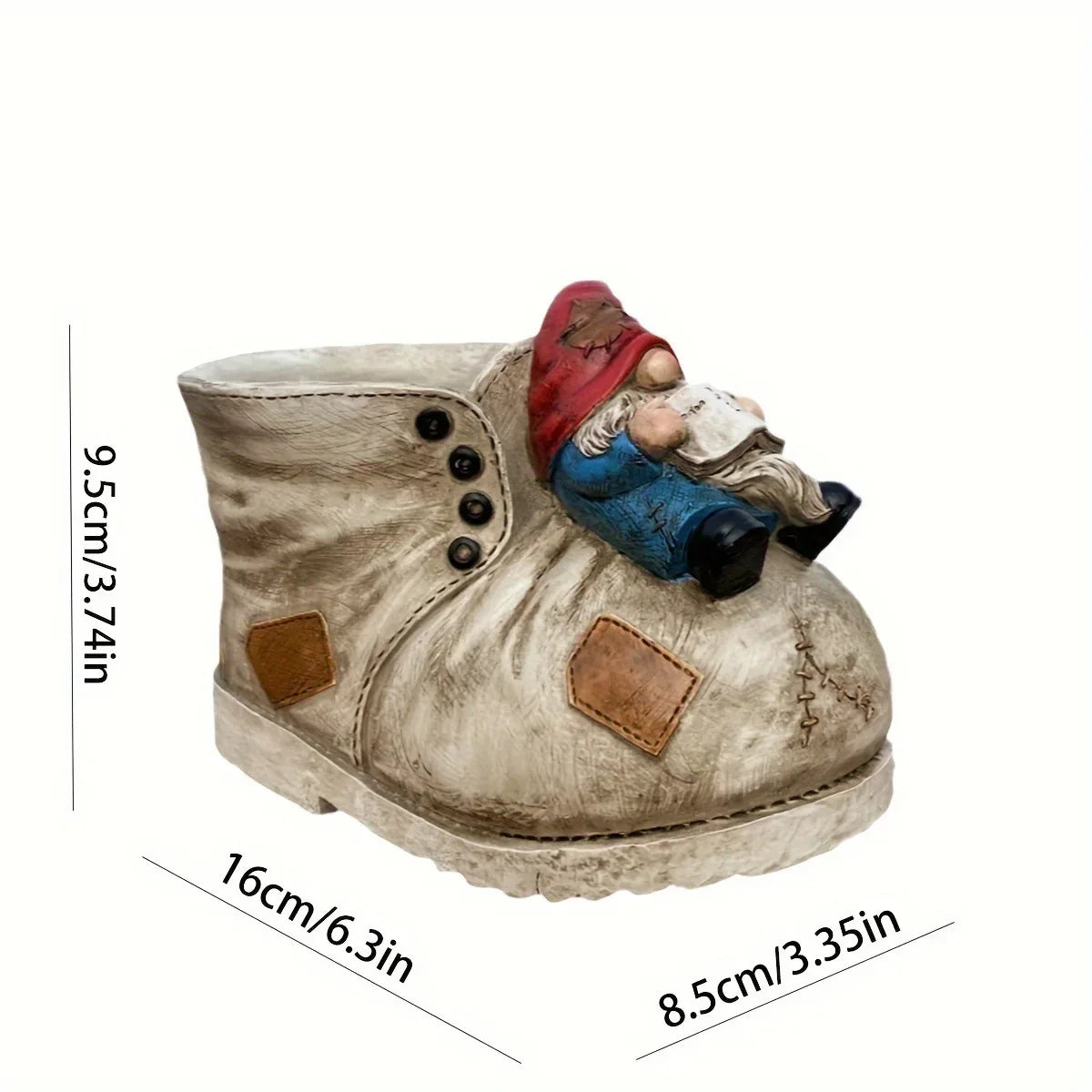 Creative Distressed Boot‑Shape Resin Flower Pot – Rustic Sneaker Planter for Garden & Home Décor - Nanna's Unique Findings