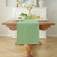 Green Linen Table Runner – 13x60" Alsoo Boho Farmhouse Decor - Nanna's Unique Findings