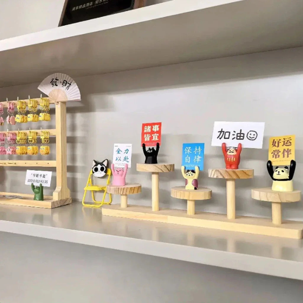 Wooden Ladder Shelf – Multi‑Round Display Stand for Jewelry, Cosmetics, Dolls & Home Décor - Nanna's Unique Findings