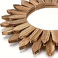 Wooden Sunflower Wall‑Mounted Mirror – Rustic Reflections - Sunflower Mirrors - Nanna's Unique Findings
