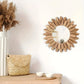 Wooden Sunflower Wall‑Mounted Mirror – Rustic Reflections - Sunflower Mirrors - Nanna's Unique Findings