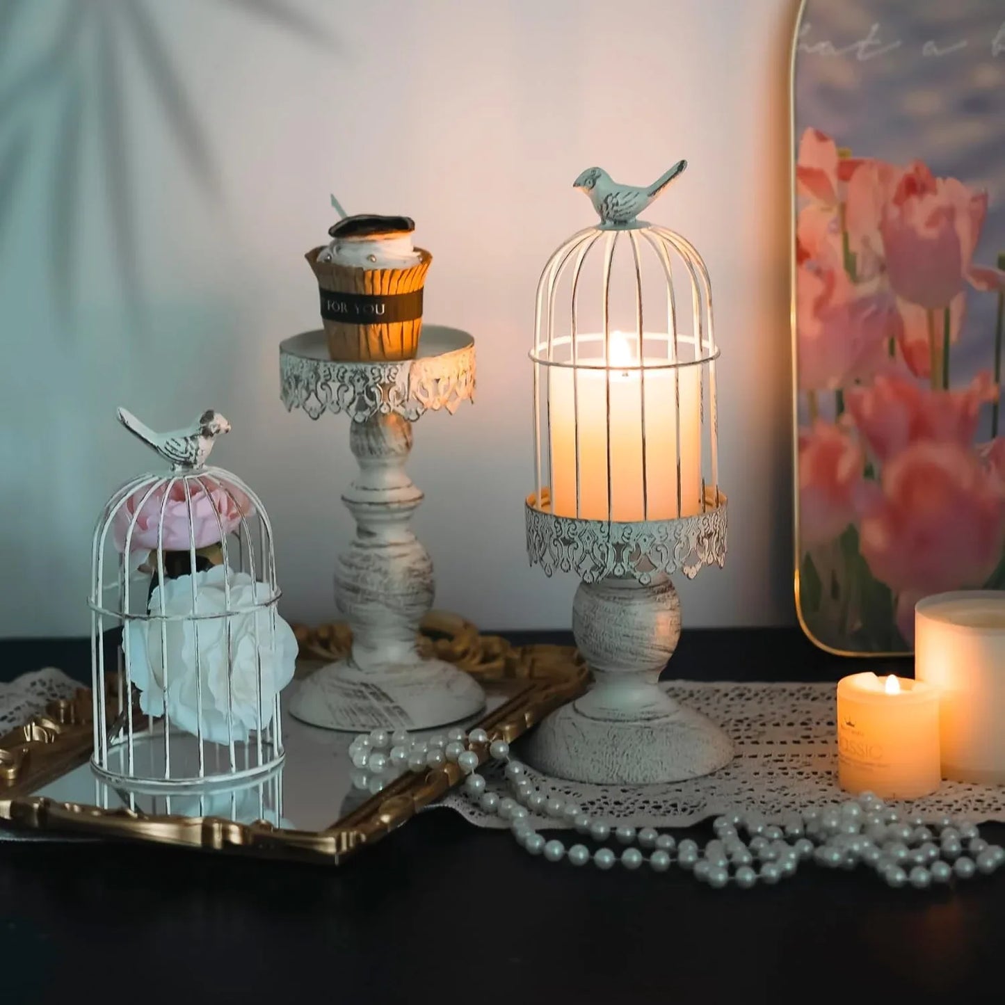 Two Birdies in a Cage: The Ultimate Candlelight Party Hosts for Your Table! - Nanna's Unique Findings