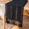 Macrame Boho Table Runner – Rustic Cotton Linen with Tassels (72" Natural) - Nanna's Unique Findings