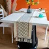 Macrame Boho Table Runner – Rustic Cotton Linen with Tassels (72" Natural) - Nanna's Unique Findings