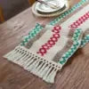 Macrame Boho Table Runner – Rustic Cotton Linen with Tassels (72" Natural) - Nanna's Unique Findings
