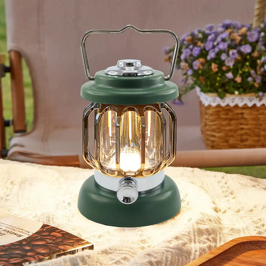 Rechargeable Battery Powered Lantern (Military Green) - Nanna's Unique Findings