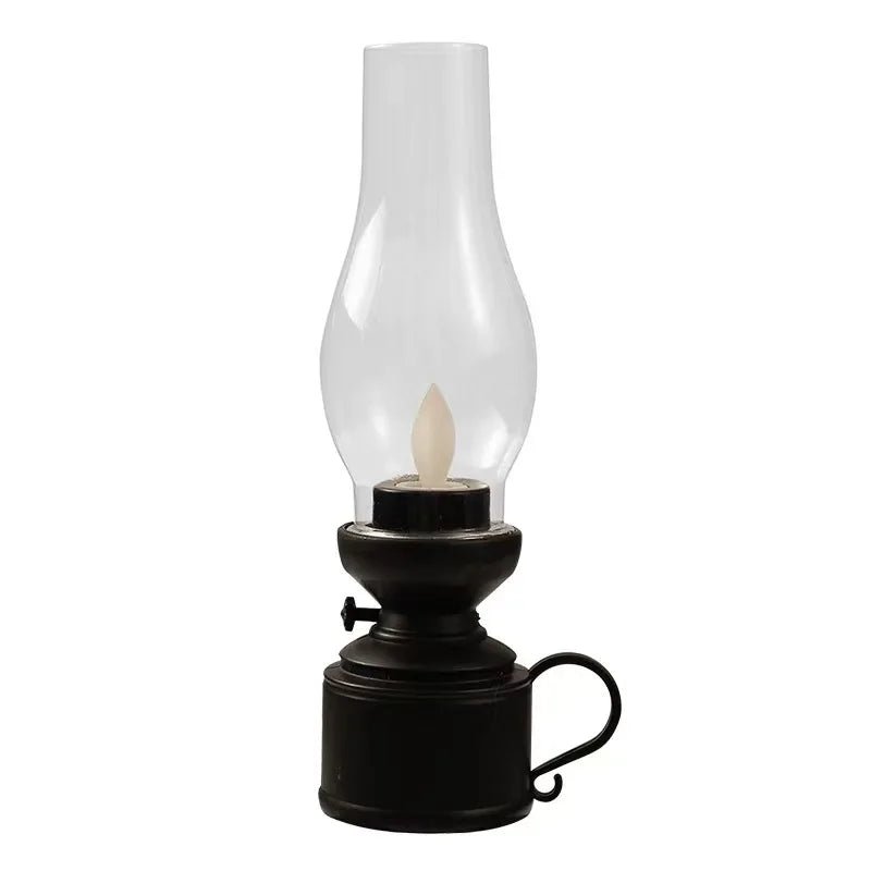 🕯️ Vintage Retro LED Lantern – Battery Operated Hanging Oil Lamp - Nanna's Unique Findings