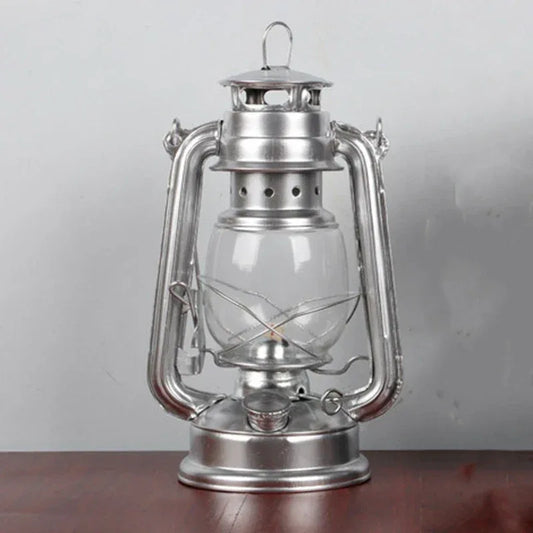🕯️ Vintage Iron & Glass Hurricane Kerosene Lantern – Hanging Oil Lamp - Nanna's Unique Findings