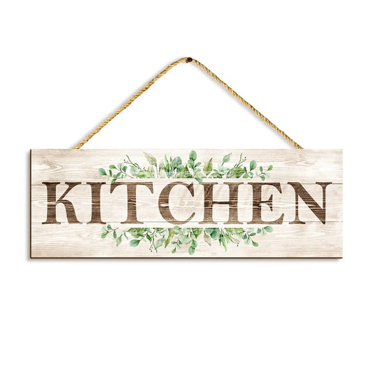 Farmhouse Wood Sign – Rustic Wall Plaque (4.7" x 13.7") Kitchen Decor - Nanna's Unique Findings