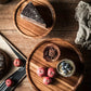 Wooden Round Dessert Plate - Creative Food Serving Tray - Nanna's Unique Findings