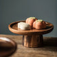 Wooden Round Dessert Plate - Creative Food Serving Tray - Nanna's Unique Findings