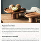 Wooden Round Dessert Plate - Creative Food Serving Tray - Nanna's Unique Findings