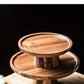 Wooden Round Dessert Plate - Creative Food Serving Tray - Nanna's Unique Findings