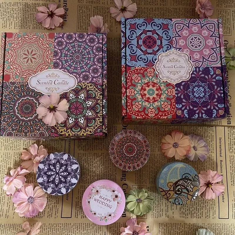 🕯️ Vintage Scented Soy Wax Candle Jars – 1/4PCS Aromatherapy Gift Set - Nanna's Unique Findings