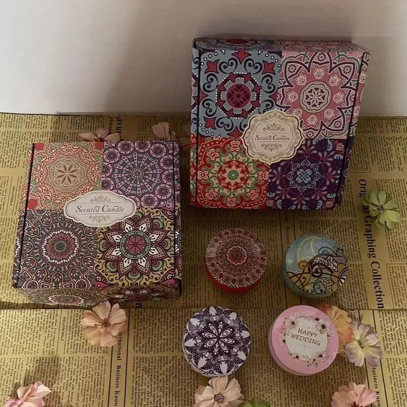 🕯️ Vintage Scented Soy Wax Candle Jars – 1/4PCS Aromatherapy Gift Set - Nanna's Unique Findings