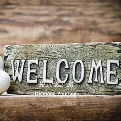 🧵 Cross Stitch “Welcome” Farmhouse Wall Art – Handmade Embroidery Décor - Nanna's Unique Findings